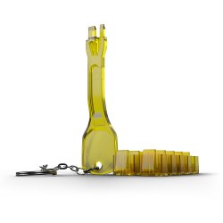 Lindy RJ45 Port Locks YELLOW, 10x + 1 Key