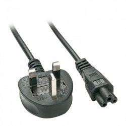 LINDY compatible 2m UK Mains Plug to IEC C5