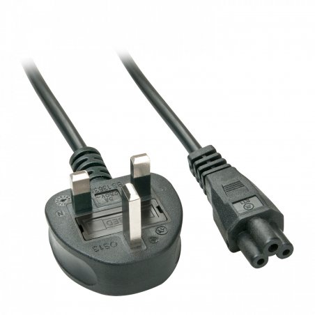 LINDY compatible 2m UK Mains Plug to IEC C5