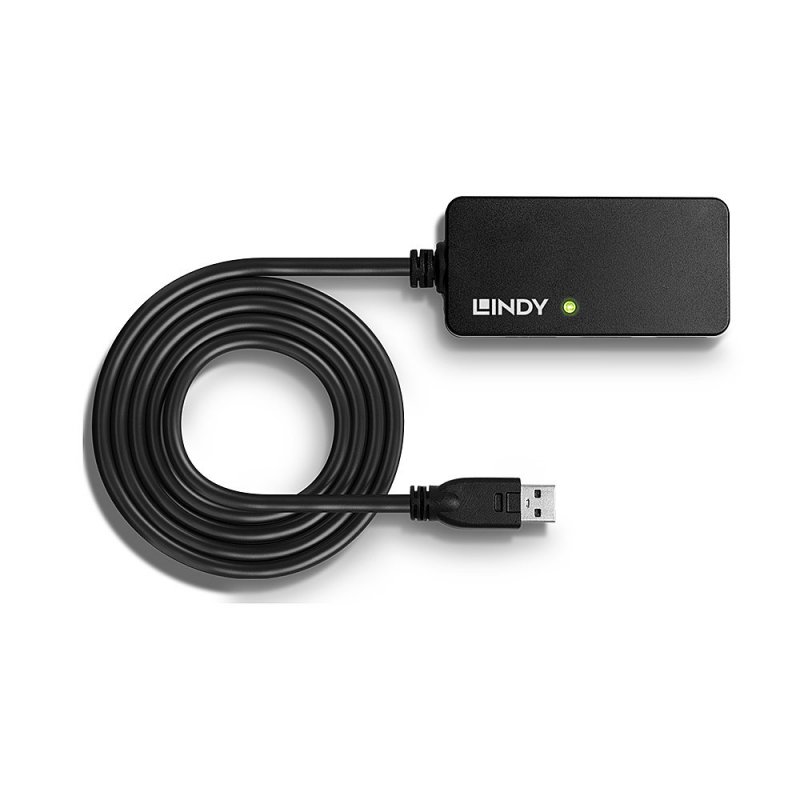Lindy 43159 hub & concentrateur USB 3.2 Gen 1 (3.1 Gen 1) Type-A 5000 Mbit/s Noir
