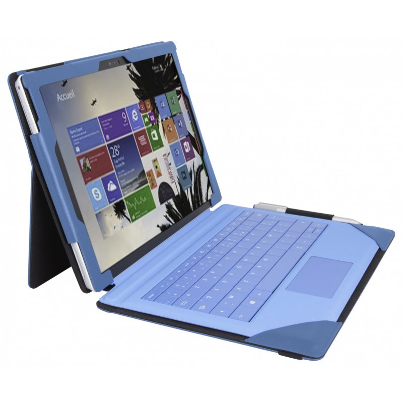 ELEGANT FOLIO CASE FOR MICROSOF SURFACE PRO 4 - BRIGHT BLUE