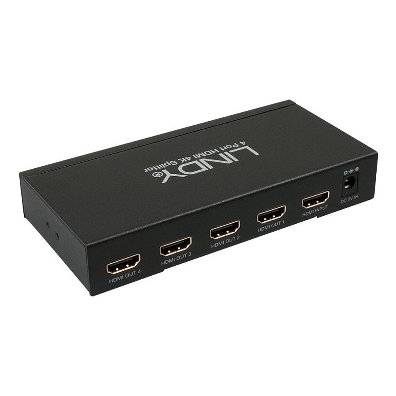 LINDY compatible HDMI 4K Splitter 4 Port 3D 2160p30