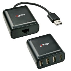 LINDY compatible Extender 4 ports USB 2.0 Cat.5 60m