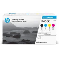 Samsung Pack de 4 cartouches de toner CLT-P406C noir/cyan/magenta/jaune