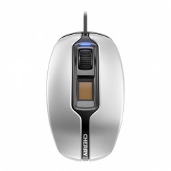CHERRY MC 4900 Souris filaire, capteur empreinte digitale, noir/argent, USB