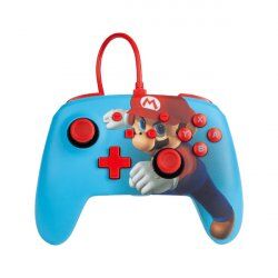 PowerA Enhanced Wired Controller For Nintendo Switch – Mario Punch Multicolour USB Gamepad Analogue / Digital