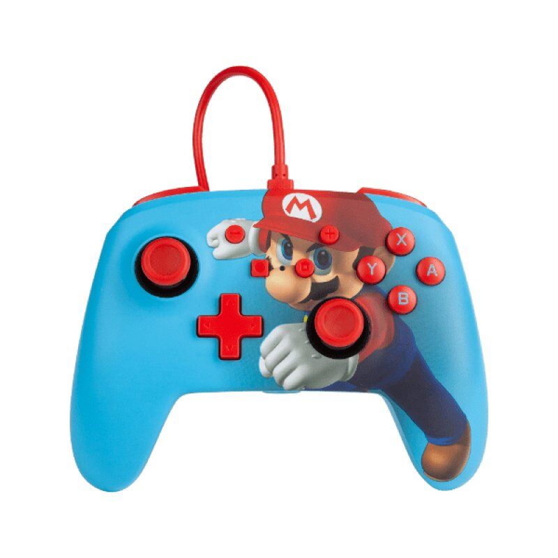 PowerA Enhanced Wired Controller For Nintendo Switch – Mario Punch Multicolour USB Gamepad Analogue / Digital