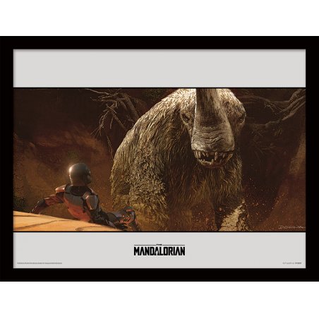 STAR WARS - The Mandalorian : Rescue - Impression encadrée 30x40cm
