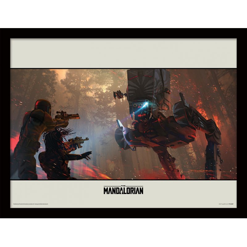 STAR WARS - The Mandalorian : Walker - Impression encadrée 30x40cm
