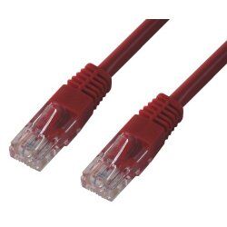 MCL 0.5m Cat5e U/UTP câble de réseau Rouge 0,5 m U/UTP (UTP)