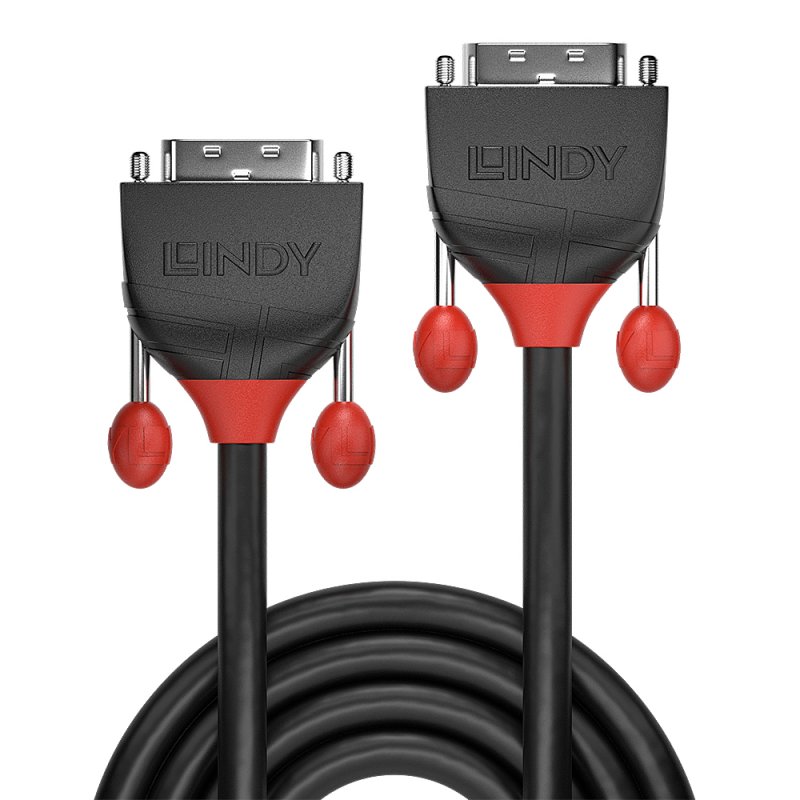 LINDY compatible 1m DVI-D Dual Link Câble Black