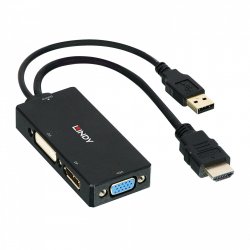 LINDY compatible HDMI to DP/DVI/VGA Converter