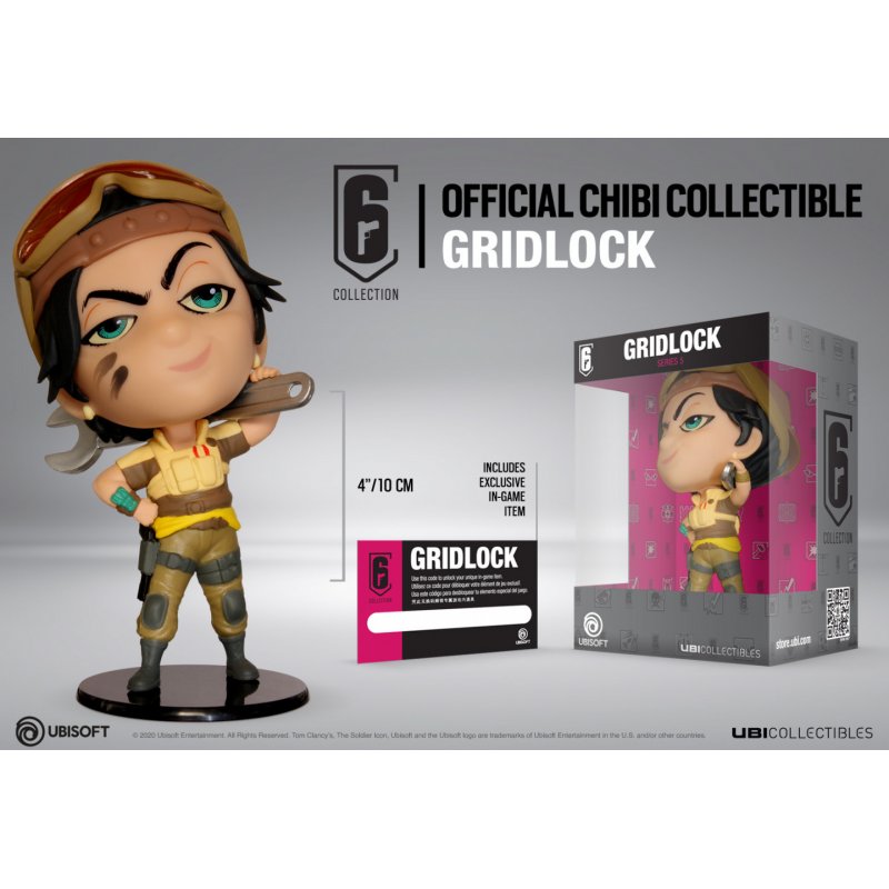 SIX COLLECTION Series 5 - Figurine Gridlock Chibi (Officielle Ubisoft)