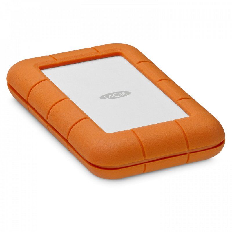 LaCie Rugged USB-C external hard drive 5 TB Grey, Yellow
