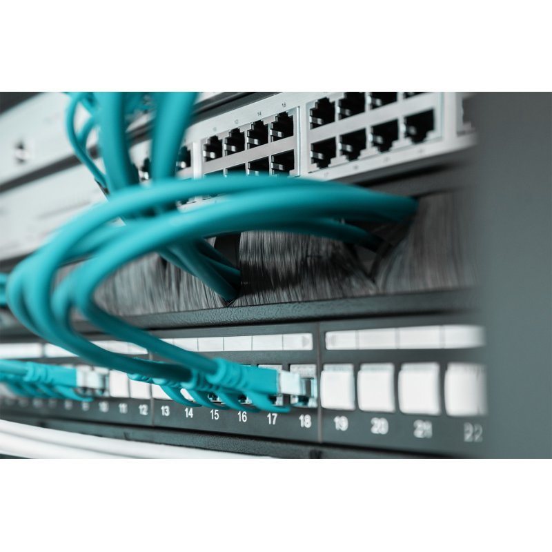 DIGITUS 1U cable brush management panel