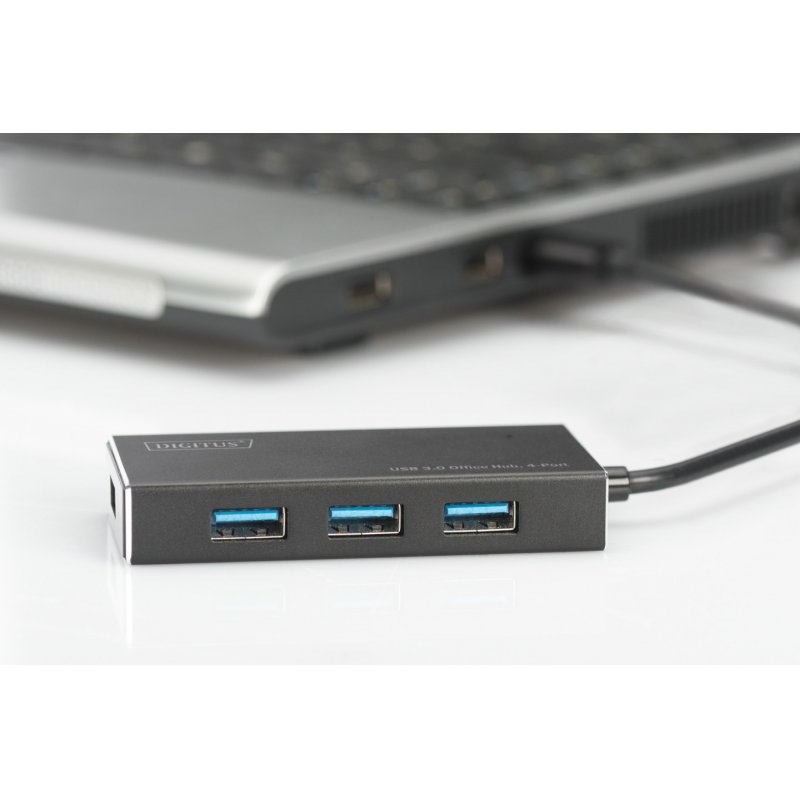 DIGITUS USB 3.0 Hub Super Speed, 4-Port, mit Netzteil