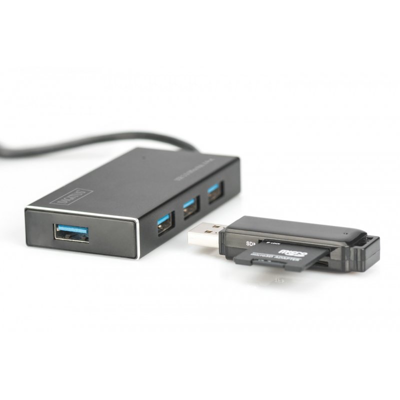 DIGITUS USB 3.0 Hub Super Speed, 4-Port, mit Netzteil