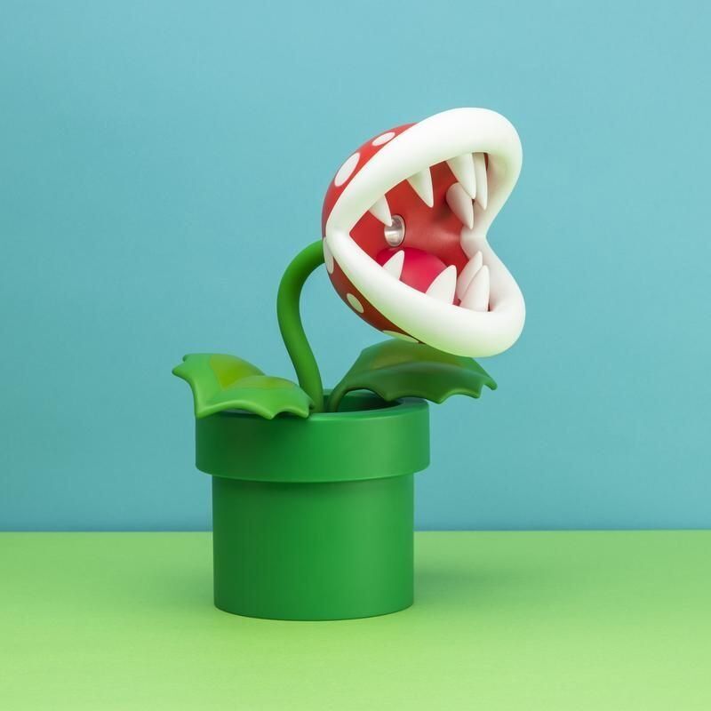 Paladone Piranha Plant Posable Lamp BDP lampe de table LED Vert, Rouge, Blanc