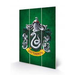 HARRY POTTER - Slytherin Crest - Impression sur bois 20x29.5
