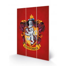 HARRY POTTER - Gryffindor Crest - Impression sur bois 20x29.5