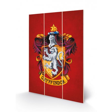 HARRY POTTER - Gryffindor Crest - Impression sur bois 20x29.5