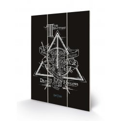 HARRY POTTER - Deathly Hallows - Impression sur bois 20x29.5