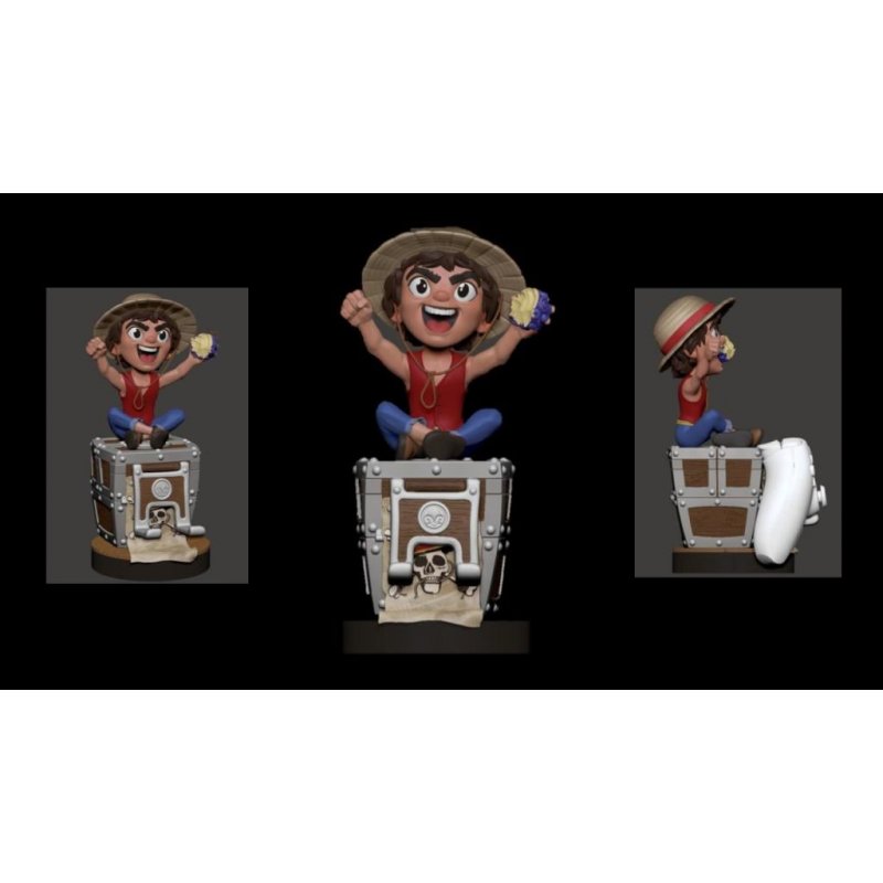 ONE PIECE - Luffy - Figurine 20cm - Support Manette & Portable