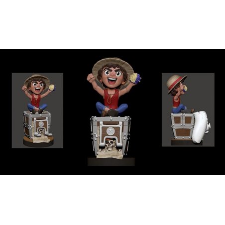 ONE PIECE - Luffy - Figurine 20cm - Support Manette & Portable