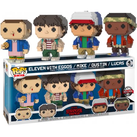 STRANGER THINGS - POP 8 Bit - 4 Pack Onze/ Mike/ Dustin/ Lucas