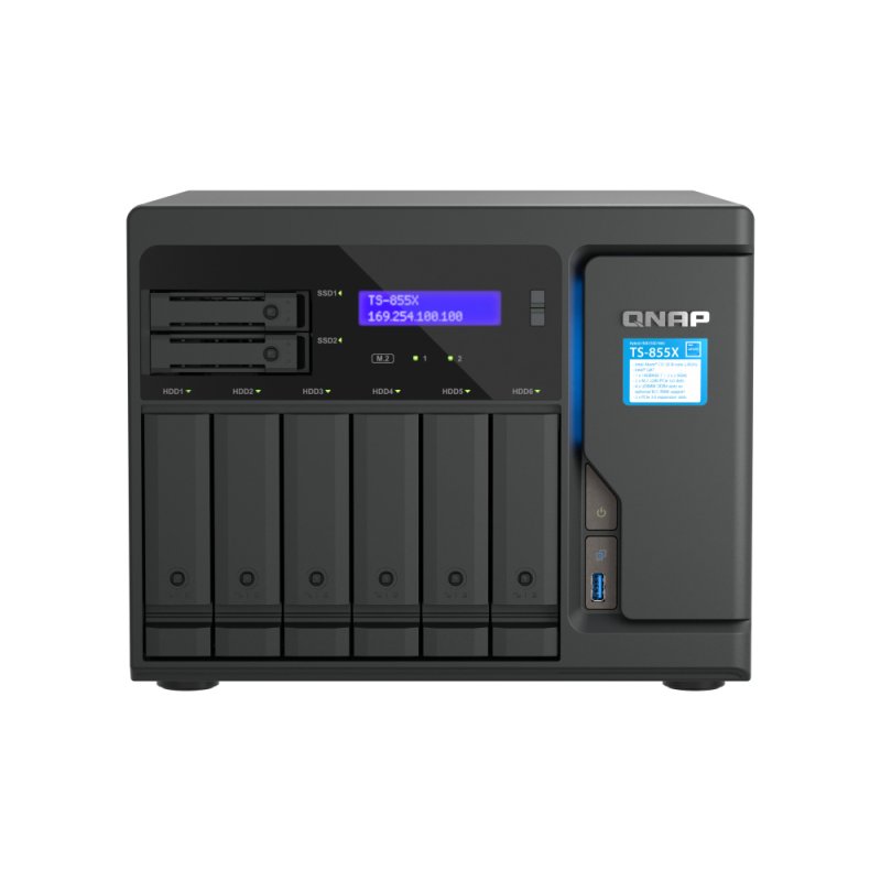 TS-855X-8G 6X3.5/2.5IN SATA 6GB HDD/SSD BAY + 2X2.5IN SATA 6GB/S