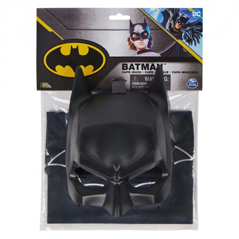 DC Comics , Batman Cape and Mask Set, Super Hero Costume Accessories, Kids Roleplay for Boys and Girls Ages 3+