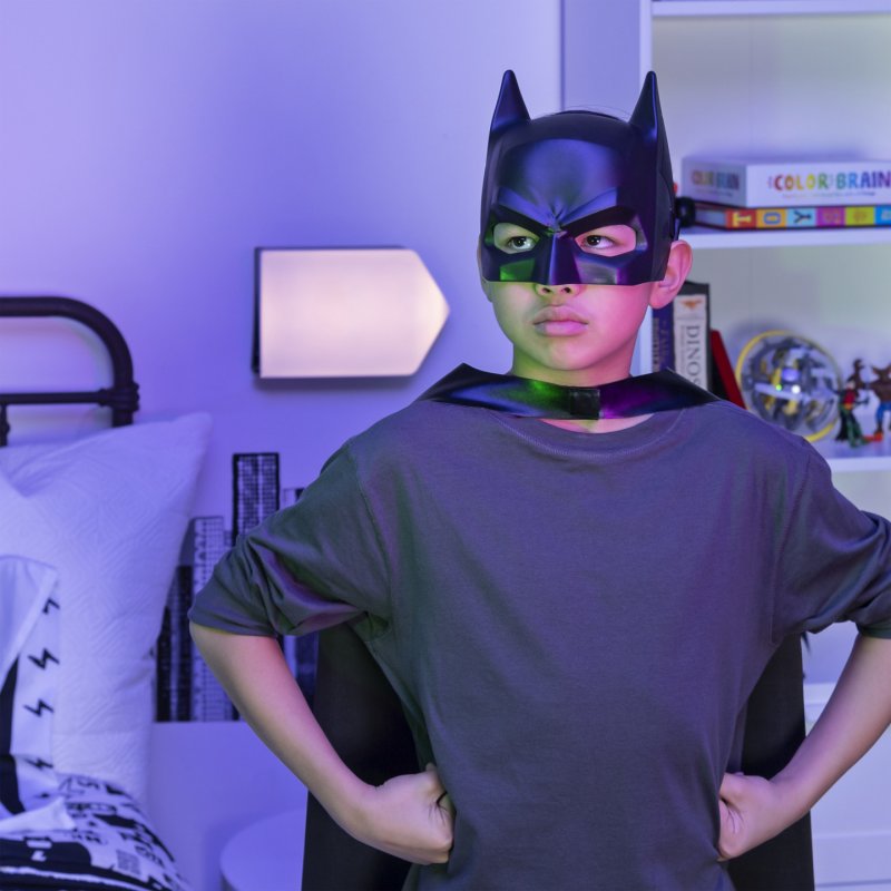 DC Comics , Coffret cape et masque Batman, accessoires de costume de super-héros, déguisement pour garçons et filles 