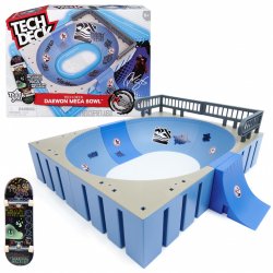 Tech Deck - FINGER SKATE - MEGA BOWL X-CONNECT - Skate Park Rampe 100% Modulable À Construire Et Personnaliser + 1 Fing