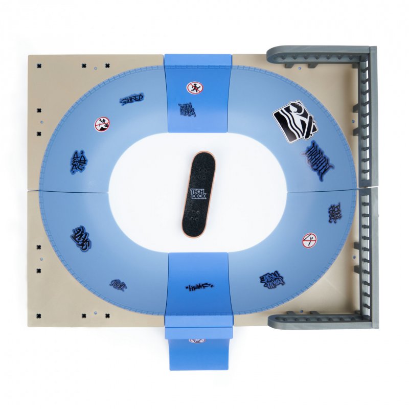 Tech Deck , Daewon Mega Bowl, X-Connect Park Creator, Customizable and Buildable Ramp Set with Exclusive Fingerboard, Ki