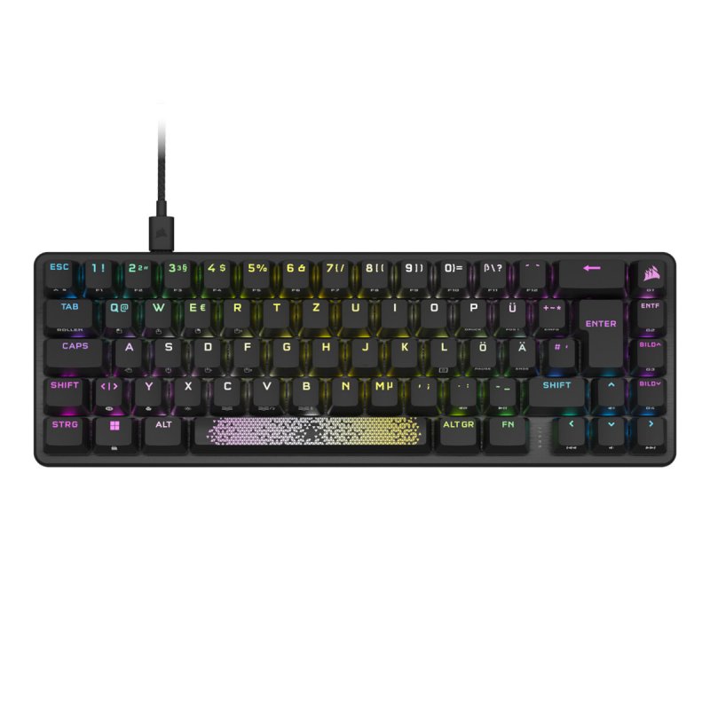 Corsair K65 PRO MINI Gaming Tastatur - 65 % Optisch-mechanische Gaming-Tastatur RGB-LED-Hintergrundbeleuchtung, CORSAIR 