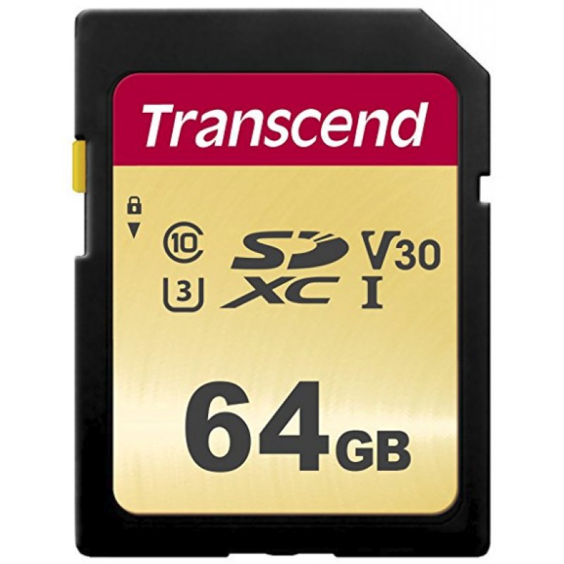 Transcend SD Card SDXC 500S 64GB