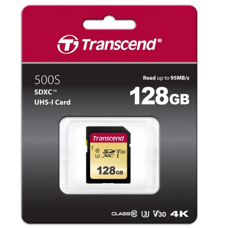 TRANSCEND 128GB UHS-I U3 SD card MLC