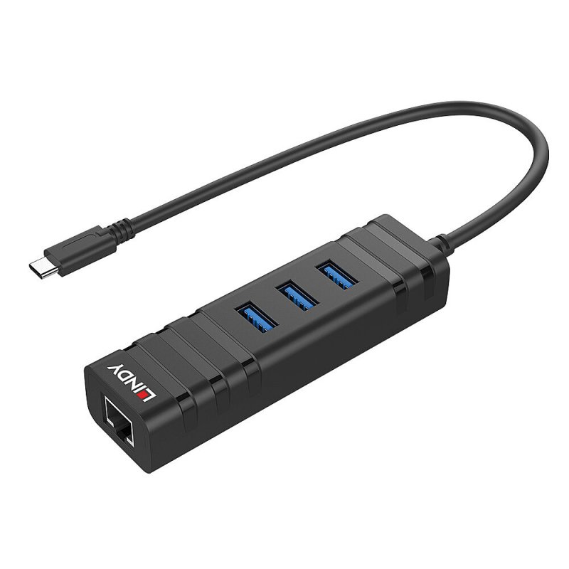 Lindy USB 3.1 Hub & Gigabit Ethernet Adapter