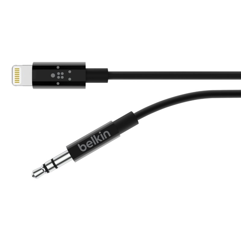 Câble Lightning vers Jack 3.5 mm Noir - 90 cm