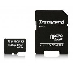 Transcend microSDXC/SDHC Class 10 16GB with Adapter