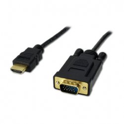 MCL MC287-1.5M video cable adapter HDMI Type A (Standard) VGA (D-Sub) Black