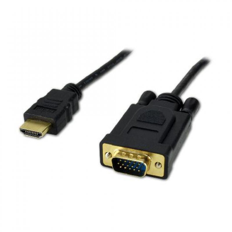 MCL MC287-1.5M video cable adapter HDMI Type A (Standard) VGA (D-Sub) Black