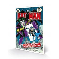 DC COMICS - Batman Joker's Back in Town - Impression sur bois 20x29.5