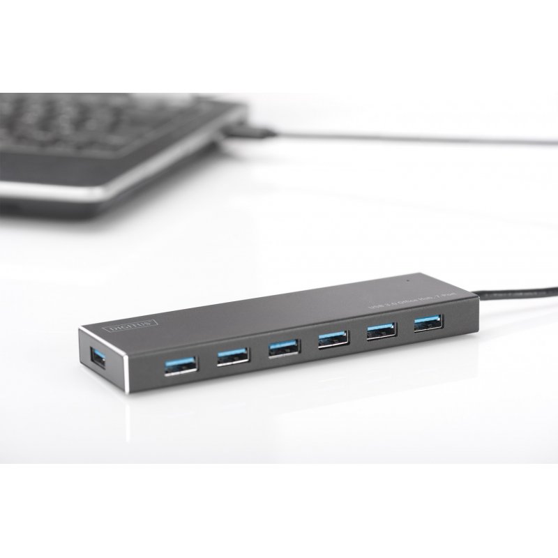 DIGITUS Hub USB 3.0 Super Speed, 7 ports, avec alimentation