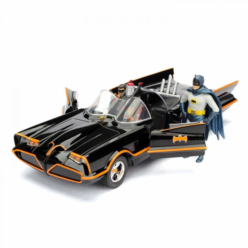 DC COMICS - Batman 1966 Batmobile + Figure Metal Die-Cast - 1:24