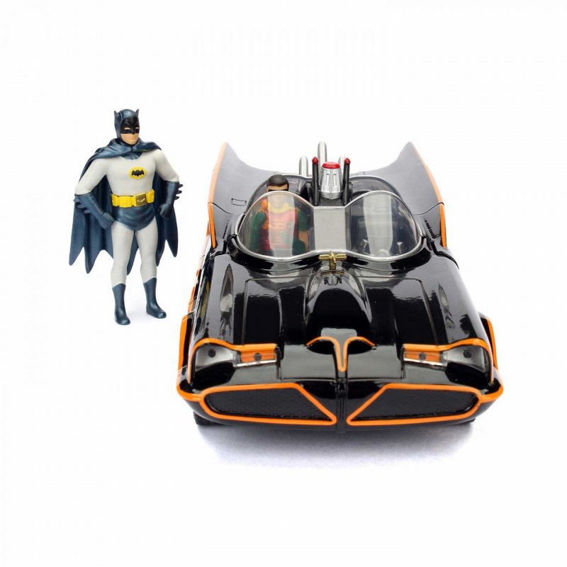 DC COMICS - Batman 1966 Batmobile + Figure Metal Die-Cast - 1:24