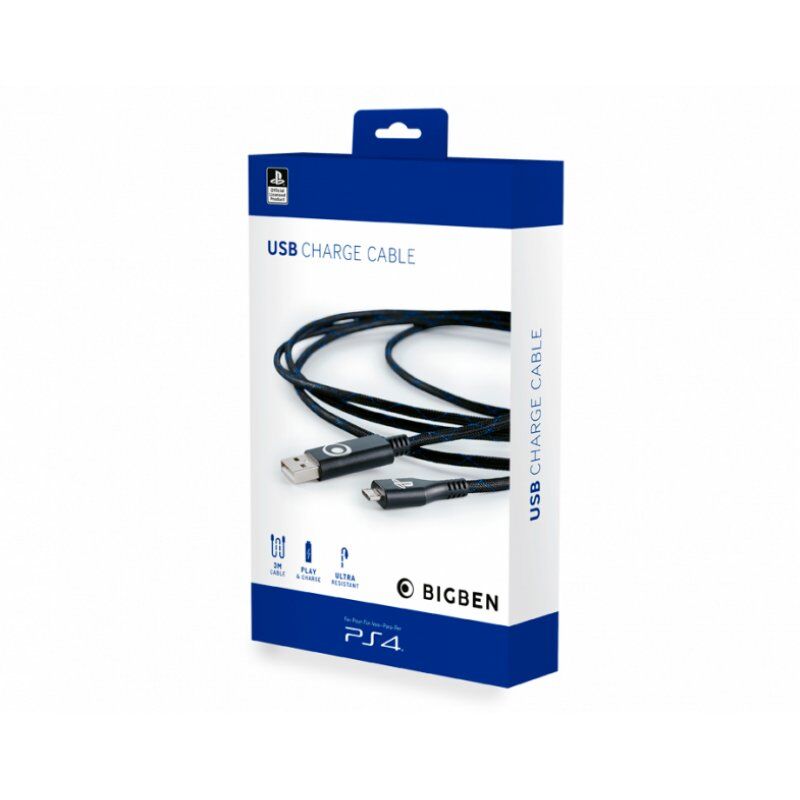NACON 192009992 câble USB 3 m USB A Micro-USB A Noir