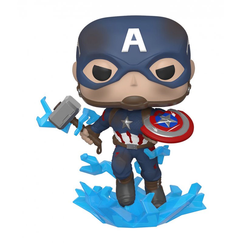 MARVEL - Bobble Head POP N° 573 - Endgame - Captain America & Mjolnir