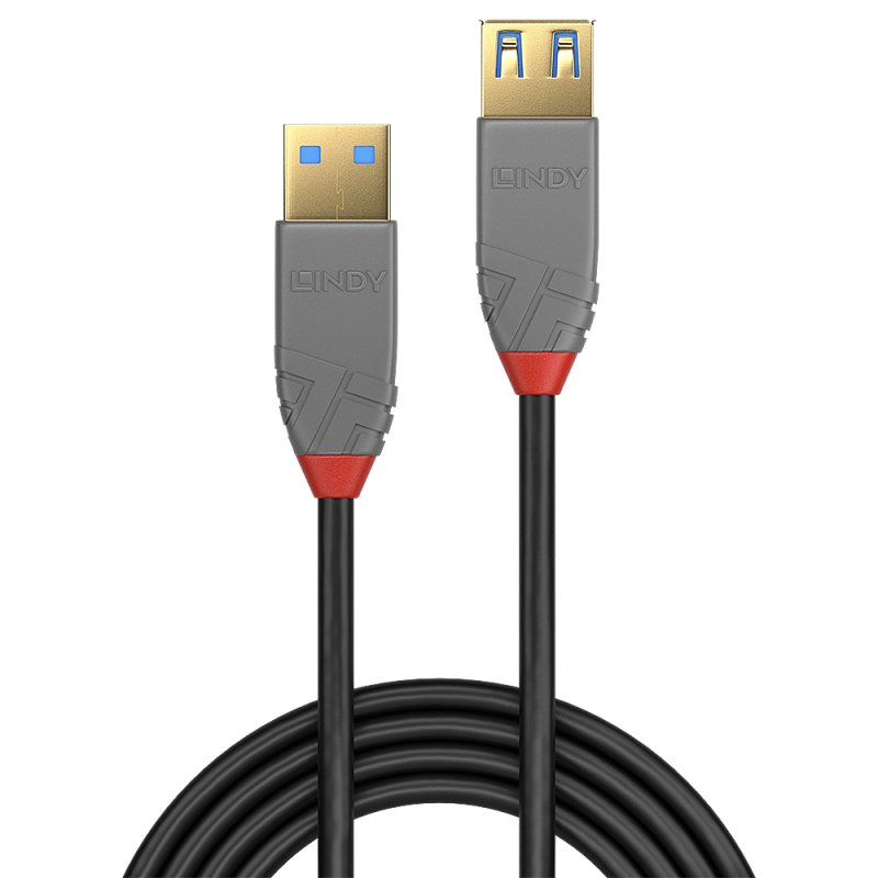 Lindy 2m USB 3.2 Type A Extension Cable, Anthra Line