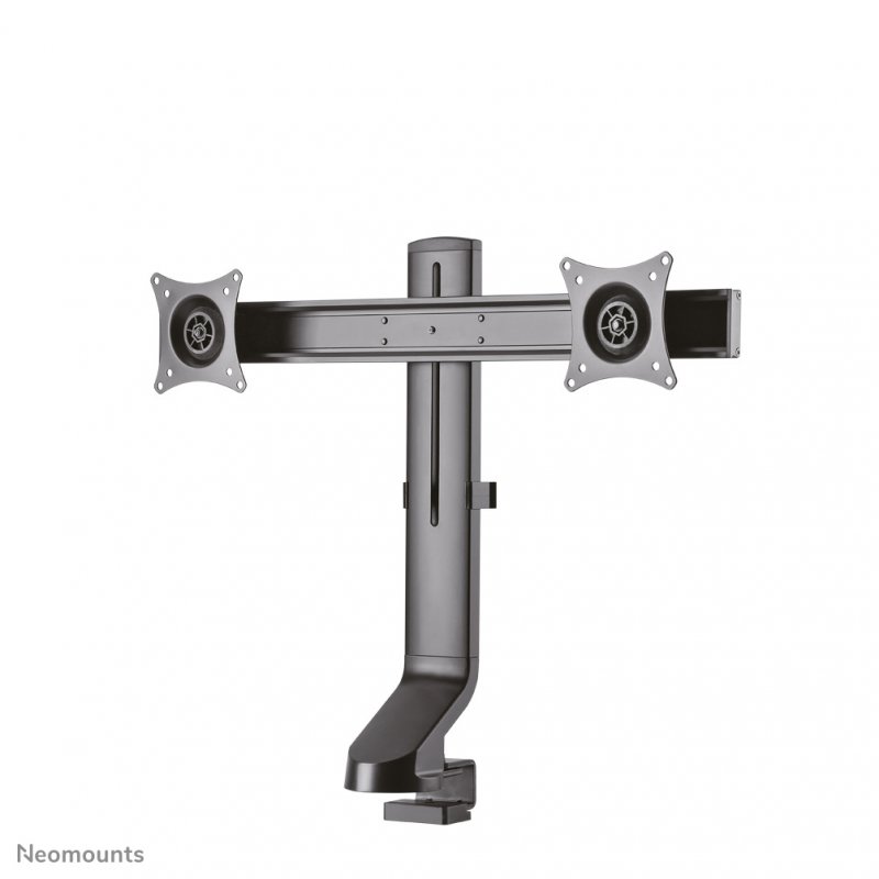 DESK MOUNT DUAL 19-27IN BLACK CLAMP/GROMMET 75X75TO100X100